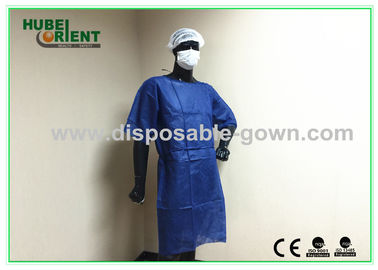 Short Sleeve Disposable Isolation Gowns/Dark Blue single use patient gown