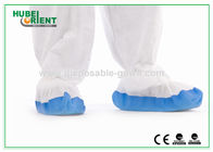 Skid Resistant Blue Disposable Shoe Cover Plastic Shoe Covers For Prevent Dust