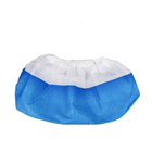 Anti Bacterial Waterproof Blue And White Disposable Use Medical PP+CPE Shoe Cover