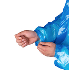 Waterproof Disposable PE Plastic Raincoat With Hood Blue/White Hooded PE Poncho