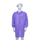 5pcs/Bag Dustproof Disposable Lab Coats With Shirt / Korean / Knitted Collar Style