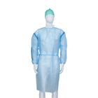 Elastic SMS / PP PE Medical Isolation Gown Disposable Waterproof With Knitted Wrist