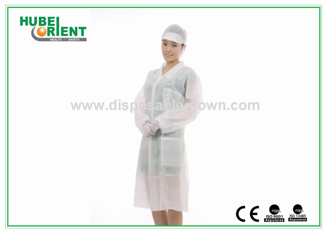 Professional Tyvek Disposable White Lab Coats For All people With Magic Tape