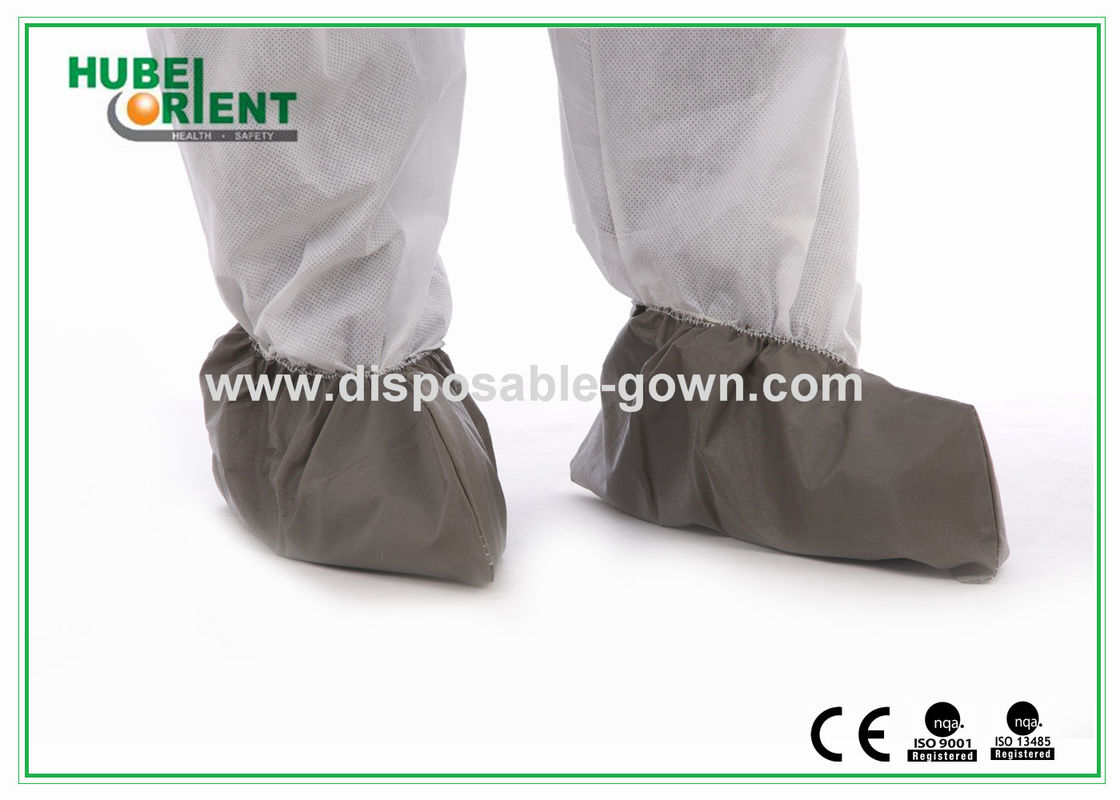 Professional Medical Grey Disposable Waterproof Boot Covers PP Plus PE