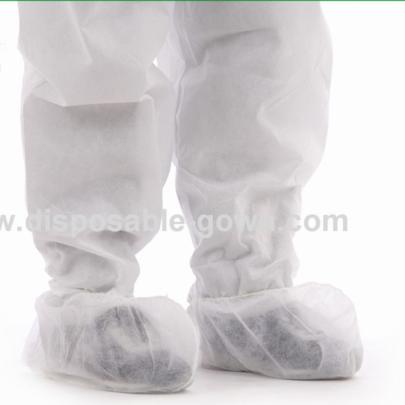 Adult Medical Non Woven Disposable Shoe Cover With Elastic Rubber At Opening