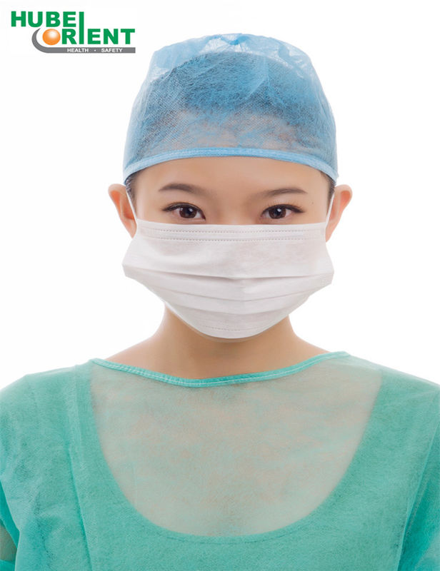 Non-Woven Disposable Odorlees Facemask 3ply With Earloop white/blue/green