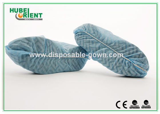 Dust Prevention Disposable Non Woven Shoe Covers With Non Slip Stripes